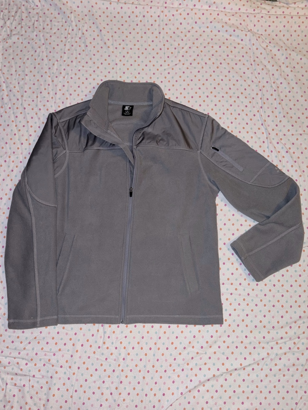 Starter Gray Full Zip Performance Fleece Jacket Women's Medium